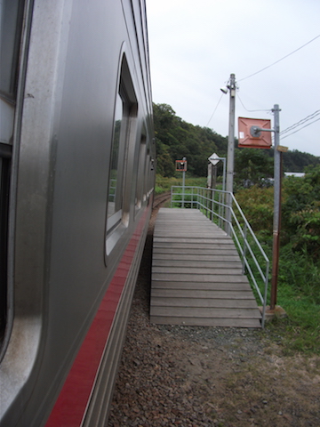 朱文別駅に停車中の4921D